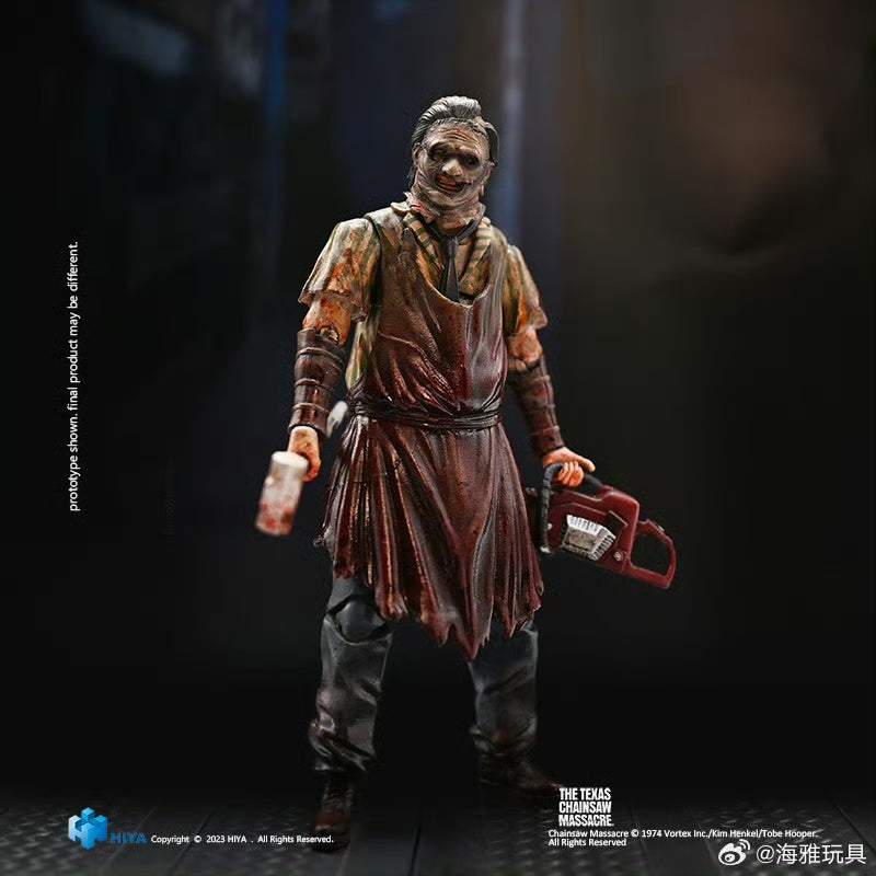 1/18 HIYA 4inch Action Figure - Texas Chainsaw Massacre 2003 Thomas Hewitt Slaughter Version - Exquisite Mini Collectible for Horror Movie Fans - Perfect for Display, Collection, and Halloween Decor