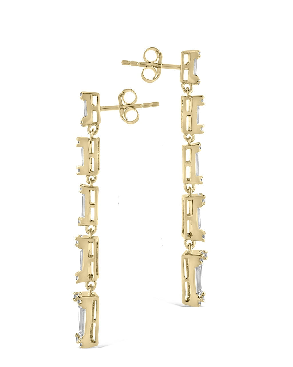 Penelope CZ Drop Stud Earrings - Sparkling Cubic Zirconia Dangle Earrings for Women, Elegant Party & Wedding Jewelry Gift