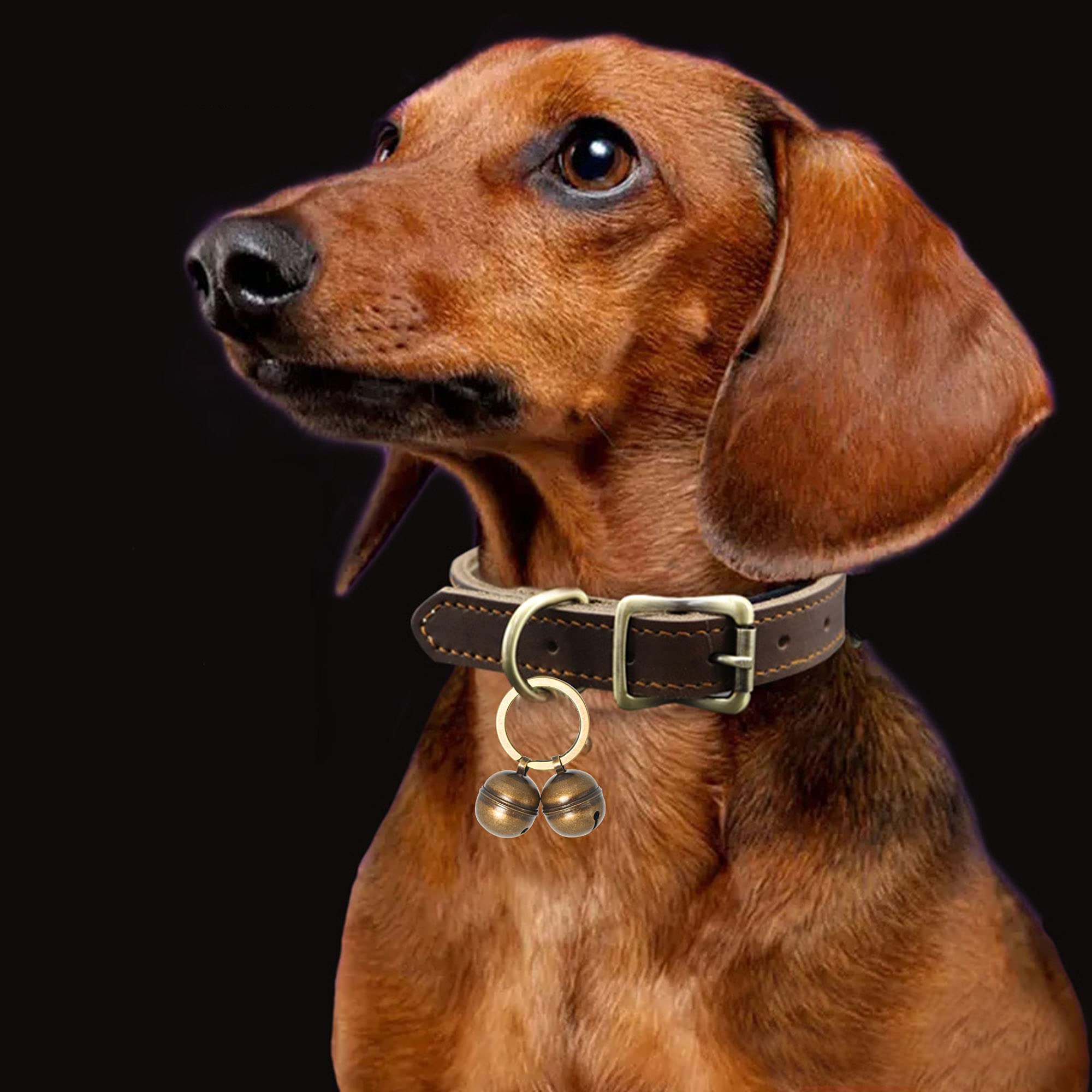 Pure Copper Bells for Dog & Cat Collars with Snap Clips - Rustproof, Clear Sound Pet Safety Bell - Save Birds & Wildlife - Perfect for Outdoor Walks, Hiking & Tracking Pets