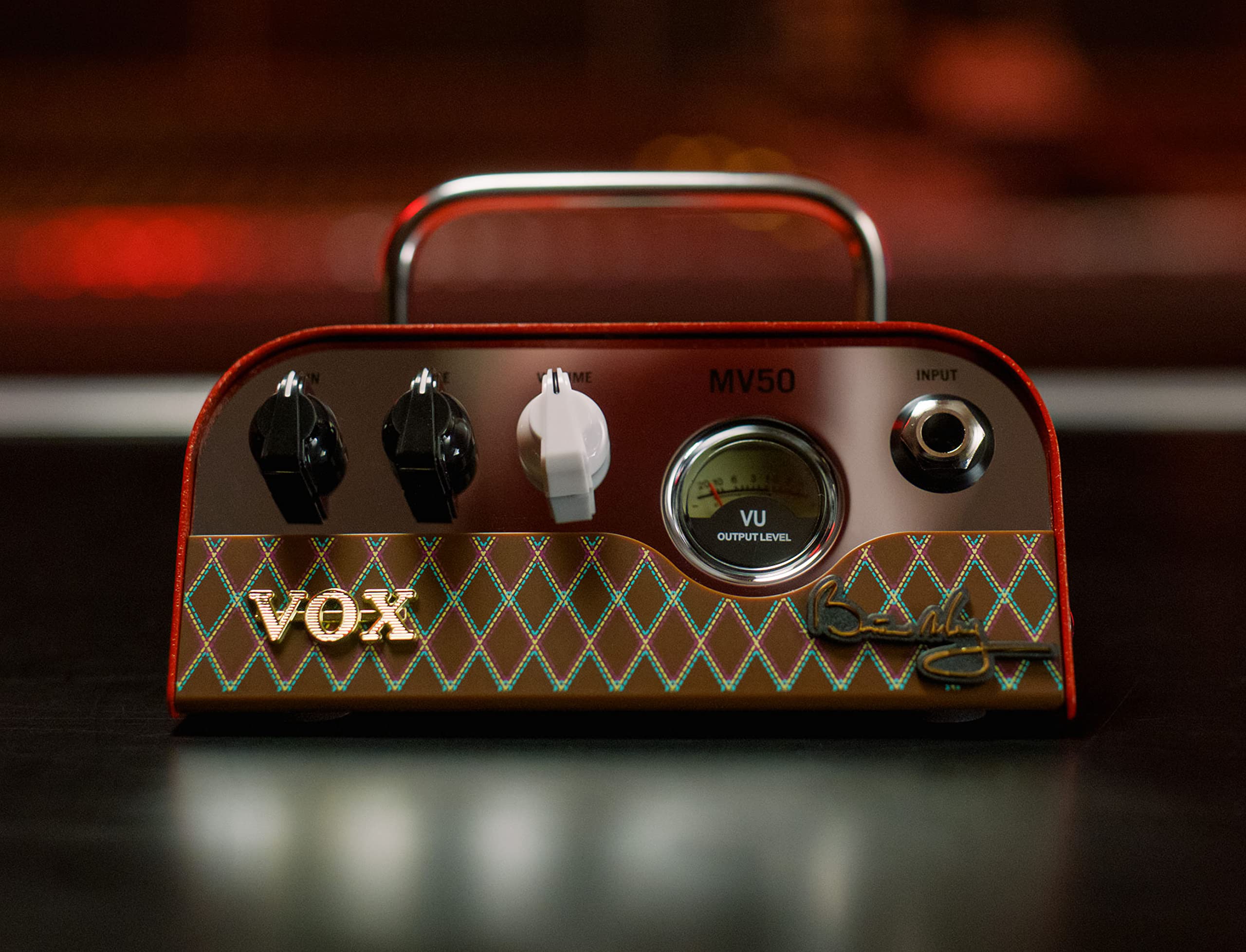 Vox MV50BM Mini Electric Guitar Amplifier - Compact & Portable, Red | Perfect for Home Practice, Studio Recording & Traveling Musicians