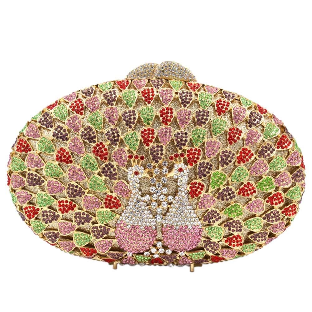 Luxury Rhinestone Wedding Clutch Purse for Women - Elegant Evening Bag with Chain Strap - Perfect for Bridal Party, Prom, Gala & Special Occasions