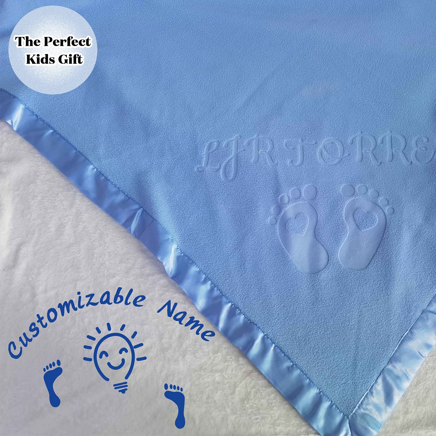 Personalized Baby Milestone Blanket - Custom Name Soft Micro Fleece Blanket for Newborn Boys & Girls | Perfect for Monthly Photo Shoots, Christening Gifts & Infant Memorial Keepsakes