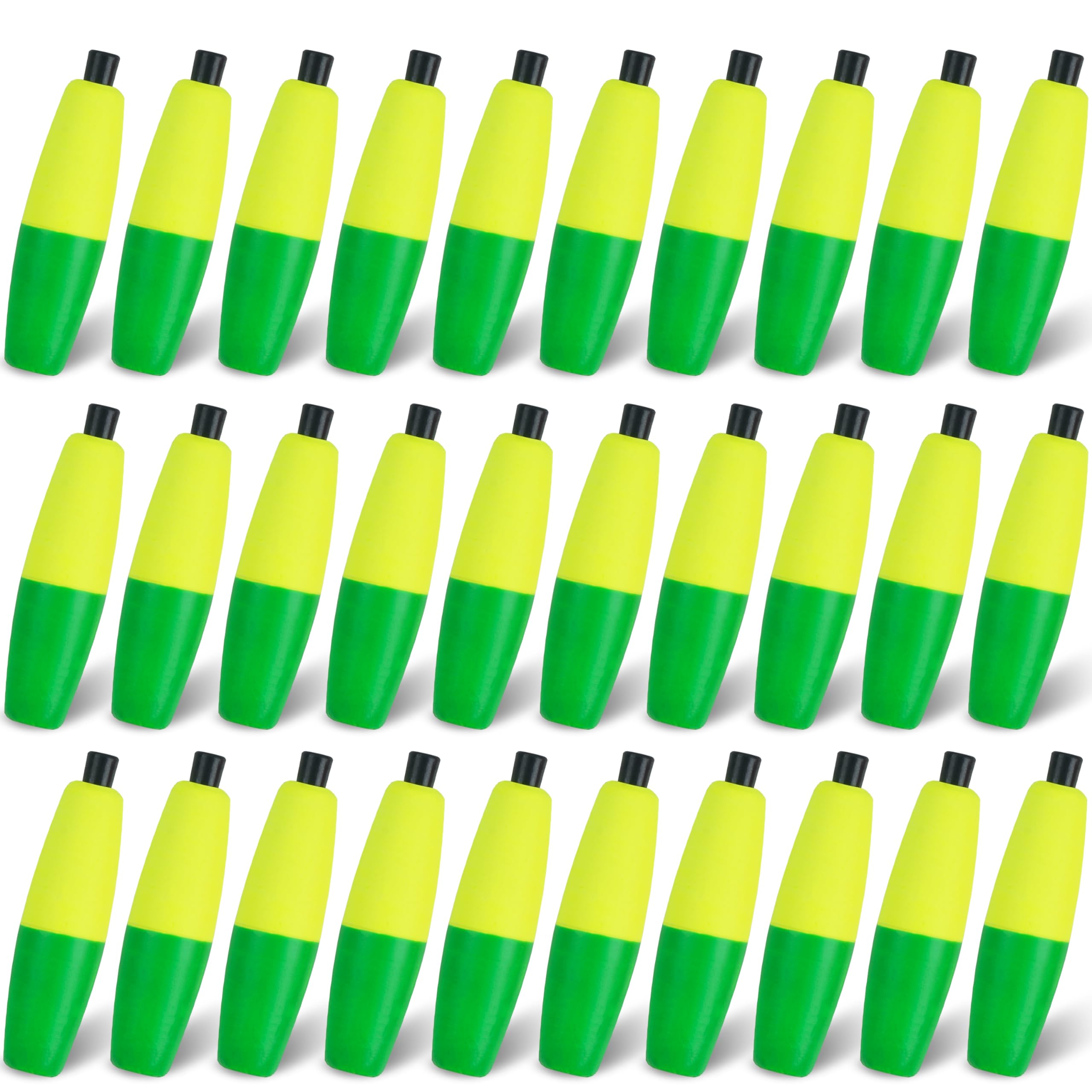 AGOOL Peg Floats Fishing Bobbers - Foam Cigar Slip Bobbers for Catfish Rig, Santee Rig - Freshwater & Saltwater Fishing Gear with Pipe Plug - Perfect for Bass, Trout, and Panfish Angling