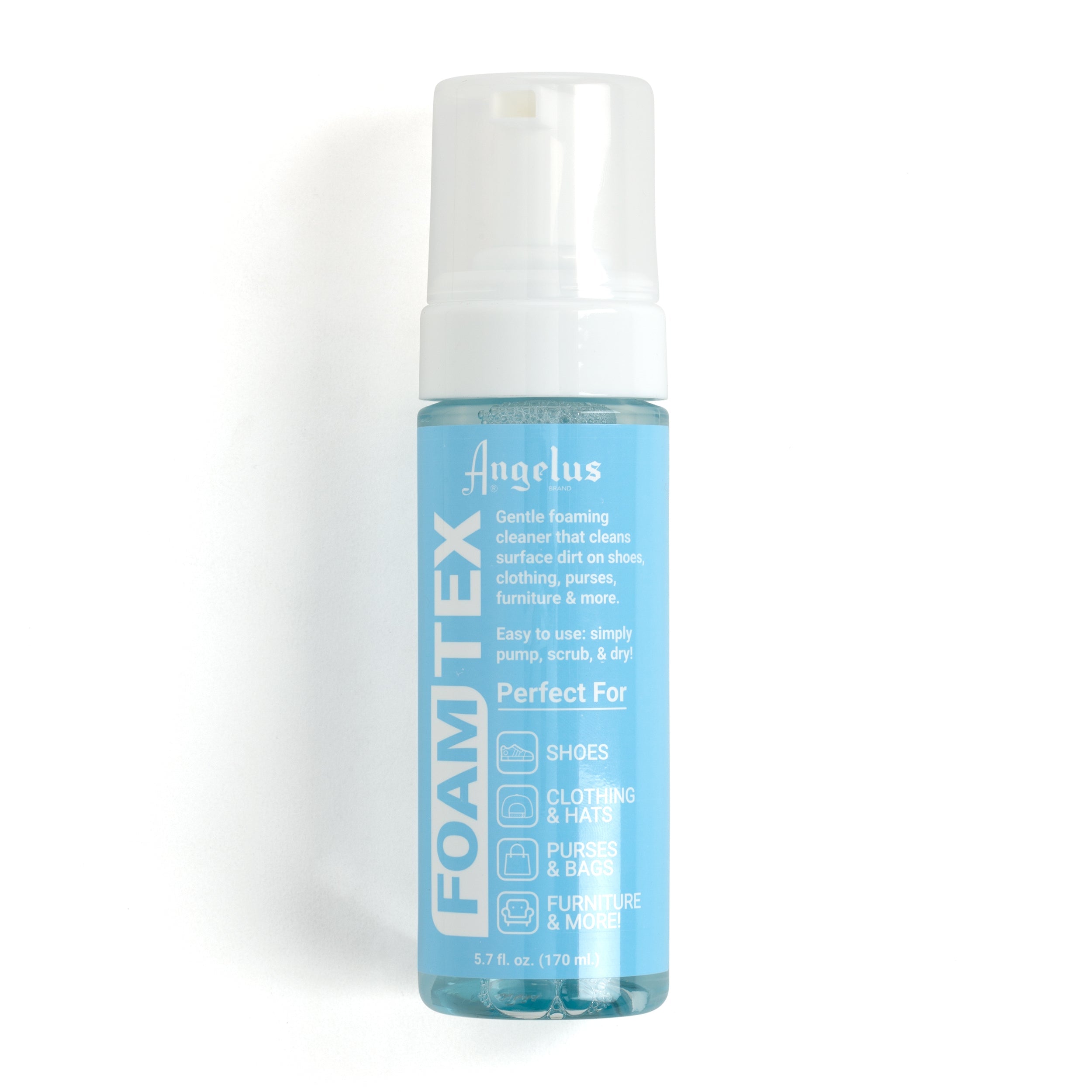 Angelus Foam Tex Gentle Foaming Cleaner - Premium Shoe & Sneaker Cleaner for Leather, Suede & Canvas - Perfect for Sneakerheads & Shoe Care Enthusiasts