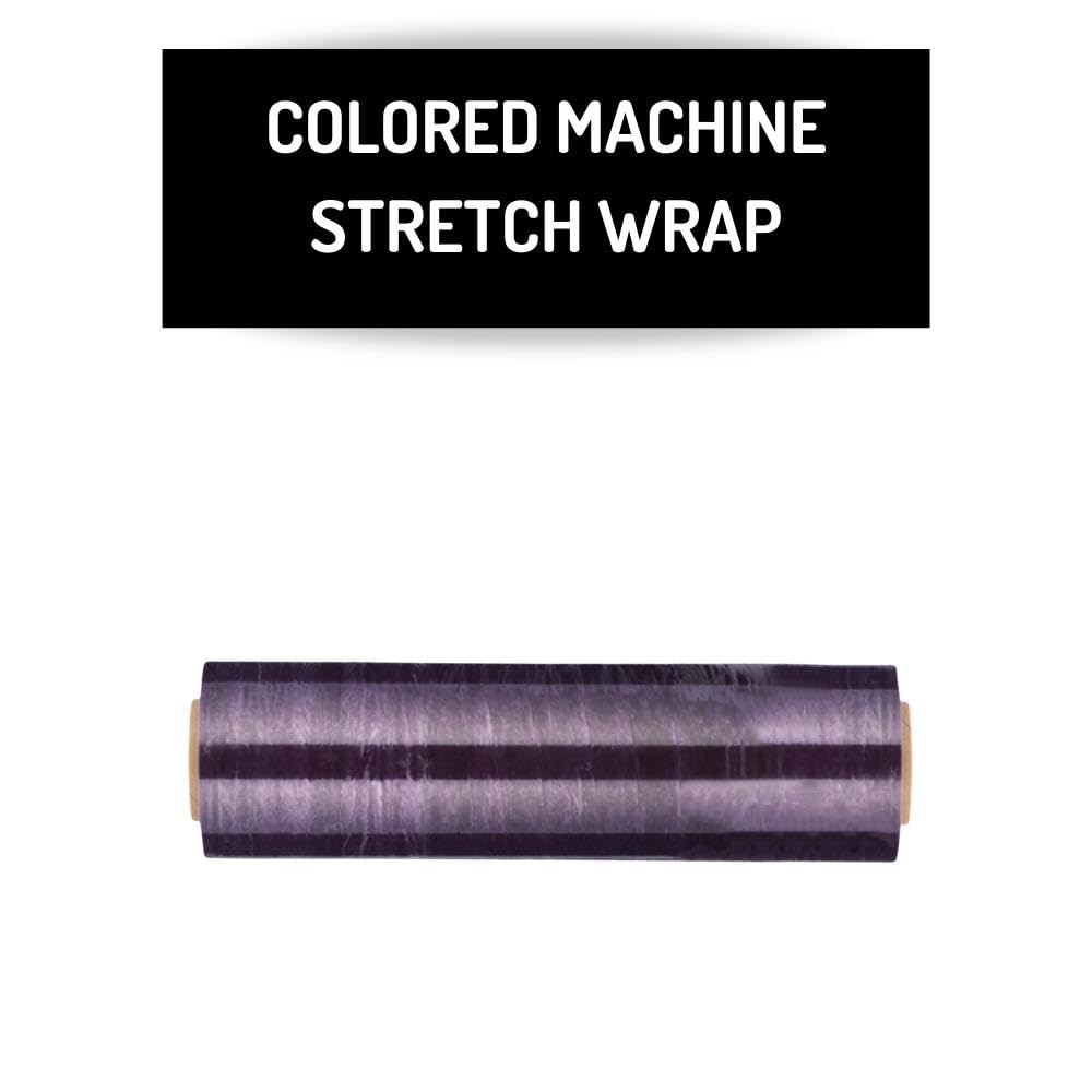 PSBM 2 Pack Purple Stretch Wrap Film - 20 Inch x 5000 Feet, 80 Gauge Heavy Duty Plastic Cling Wrap for Pallet Packaging, Shipping & Warehouse Use - Dark Color Industrial Stretch Film Rolls for Secure Load Protection