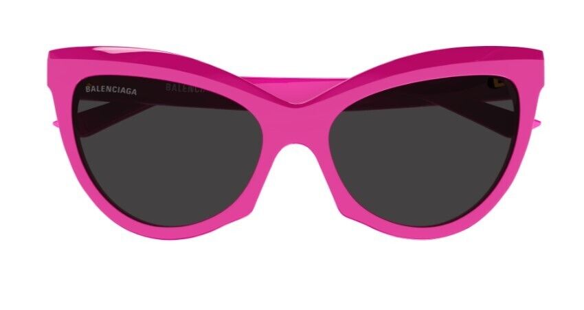 Balenciaga BB0217S 003 Fuchsia/Grey Cat Eye Sunglasses for Women - Stylish UV Protection Shades for Beach, Driving & Fashion Outfits