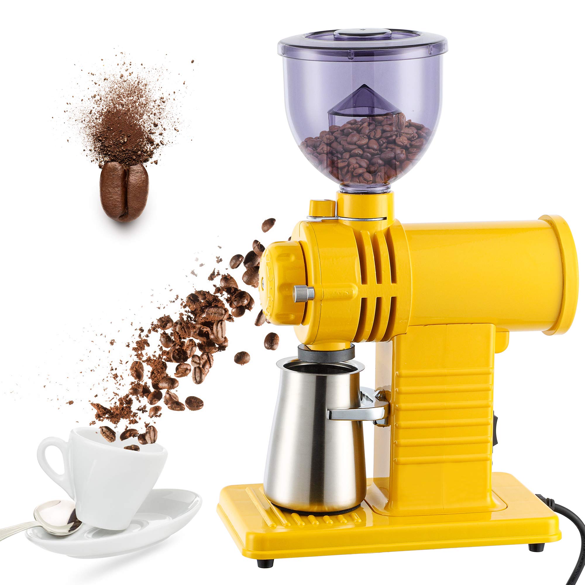 Premium Electric Burr Coffee Grinder - 10 Adjustable Coarse Grind Settings for Drip, Percolator & French Press - Ghost Teeth Burr Mill with Cleaning Brush (110V) - Perfect for Home, Office & Coffee Enthusiasts