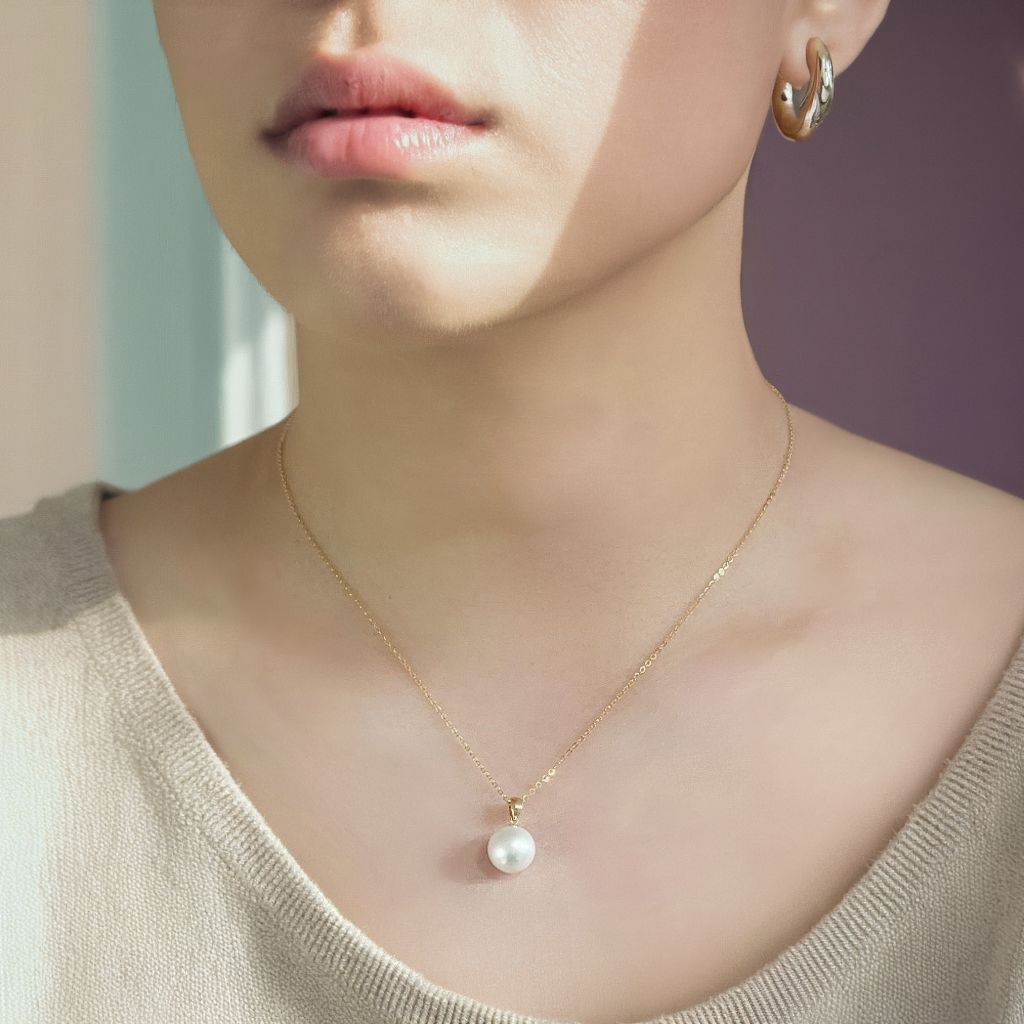 AAAA Quality Lustrous Pearl Pendant Necklace for Women - Elegant Jewelry Gift for Wedding, Anniversary & Special Occasions