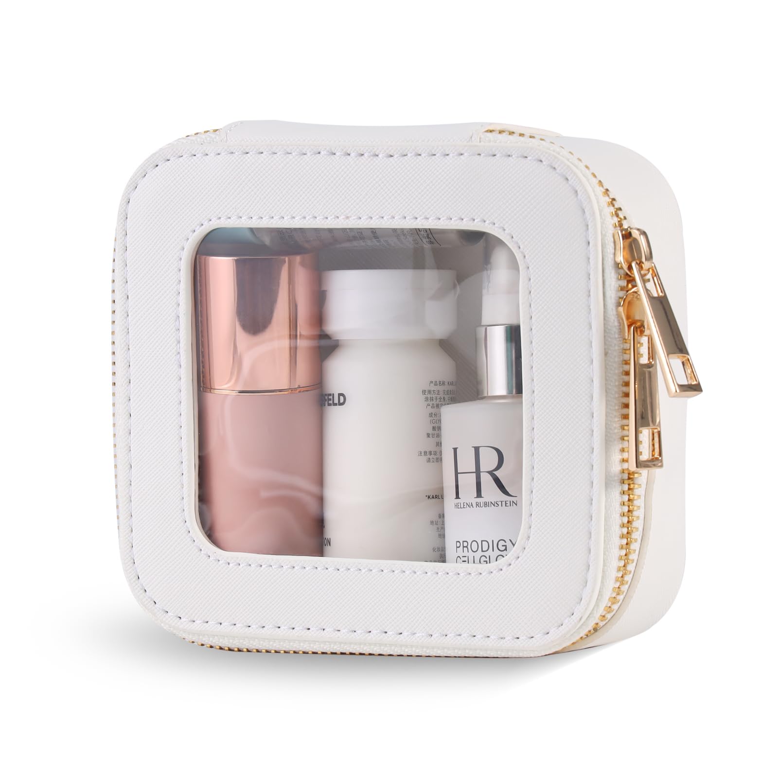 Mini Clear Makeup Bag with Zipper - Waterproof Cosmetic & Toiletry Organizer for Women - Travel, Purse, Car Storage | Perfect for Daily Essentials, Gym, Vacation & On-the-Go Organization