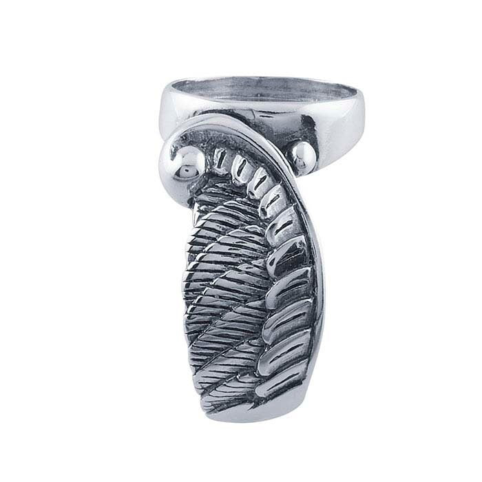 12x10mm Sterling Silver Angel Wing Oval Cabochon Ring Mounting - Size 7 & 8 Blank Cab Setting for Jewelry Making | Perfect for DIY Pendants, Earrings & Custom Rings