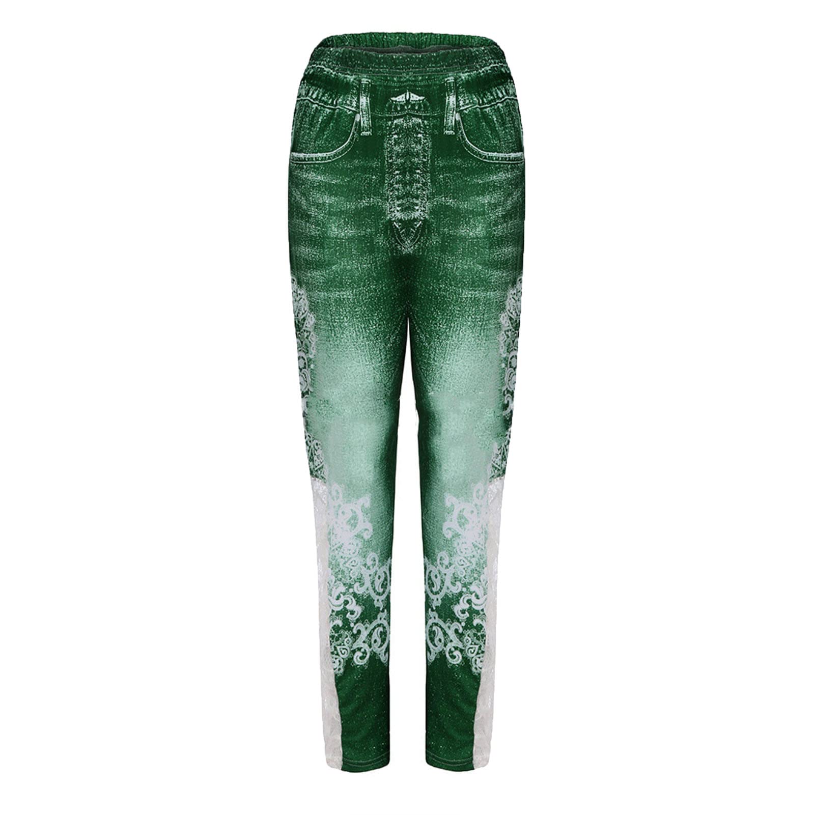 **Plus Size Print Leggings for Women - High Waist Stretchy Yoga Pants, Workout Tights, Elastic Jean Trousers - Perfect for Yoga, Gym, Running & Casual Wear**