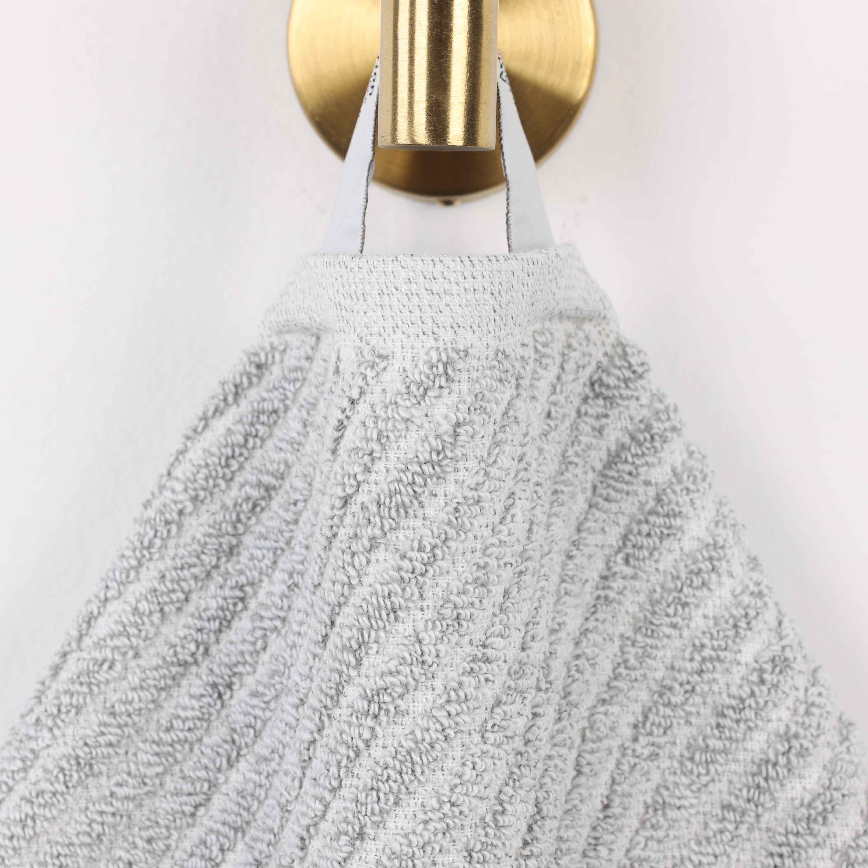 Premium 6-Piece Cotton Blend Towel Set - Soft, Absorbent & Medium Weight with Diagonal Stripes - Perfect for Bathroom, Spa & Guest Use