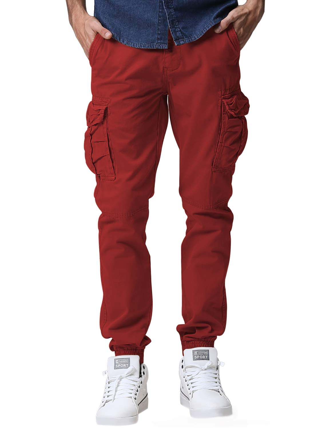 Men's Twill Jogger Pants - Comfortable Casual & Athletic Tapered Sweatpants for Running, Gym, Workout, Lounge & Everyday Wear