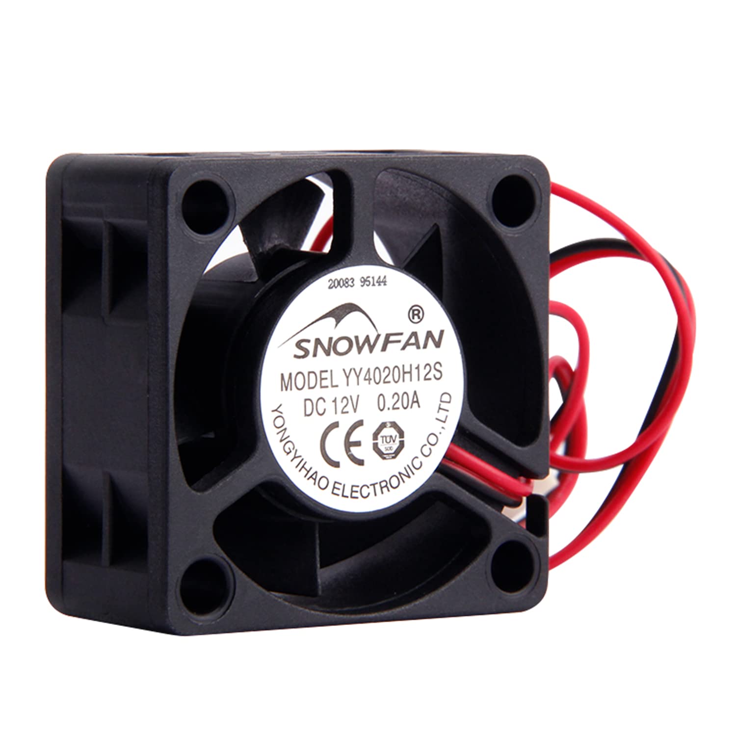 Fielect 12V Brushless DC Cooling Fan 40x40x20mm - Mini High-Speed Computer Case Fan with Long Life Sleeve Bearing, 0.2A (1 Pack) - Perfect for PC Cooling, Electronics Cooling, and DIY Projects