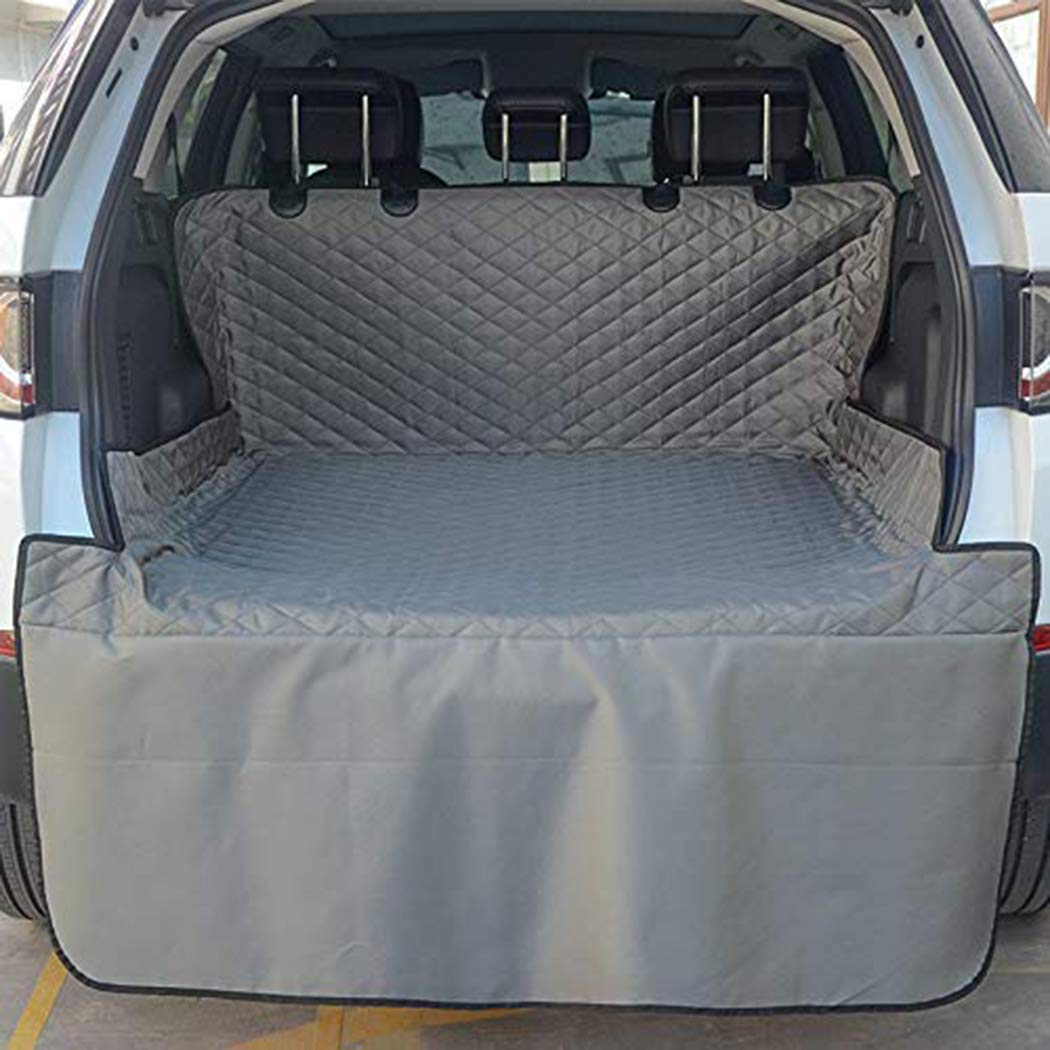 **J&C Heavy Duty Waterproof Pet Cargo Liner - Universal Non-Slip Dog Car Seat Cover for SUV, Trucks & Cars - Protects Trunk & Seats from Dirt, Hair & Scratches - Perfect for Travel, Road Trips & Daily Commute (Grey)**