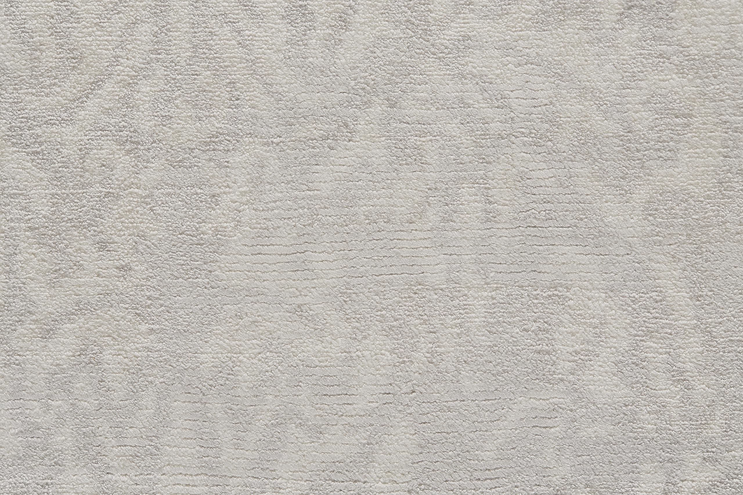 Feizy Rugs - Nadia Distressed Damask Area Rug 5x8 ft, Silver Birch/Light Gray - Soft & Durable for Living Room, Bedroom, Dining Room Decor