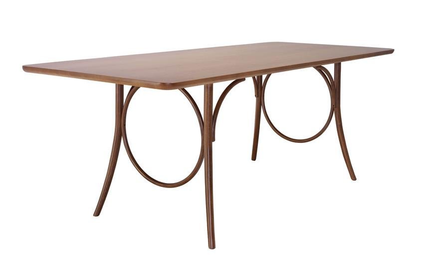 GTV Ring Bentwood Dining Table - Modern Round Wooden Table for Kitchen, Dining Room & Small Spaces - Perfect for Family Meals & Entertaining Guests