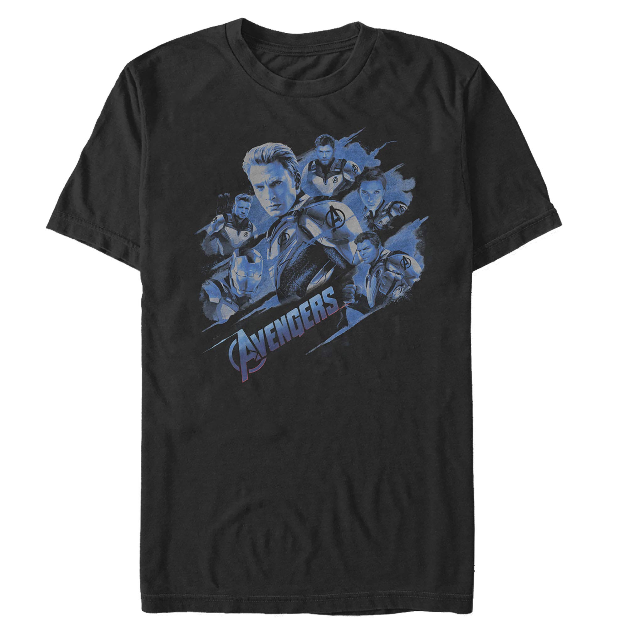 Marvel Men's Avengers: Endgame Smokey Captain America Graphic T-Shirt - Casual Superhero Tee for Fans, Cosplay & Everyday Wear