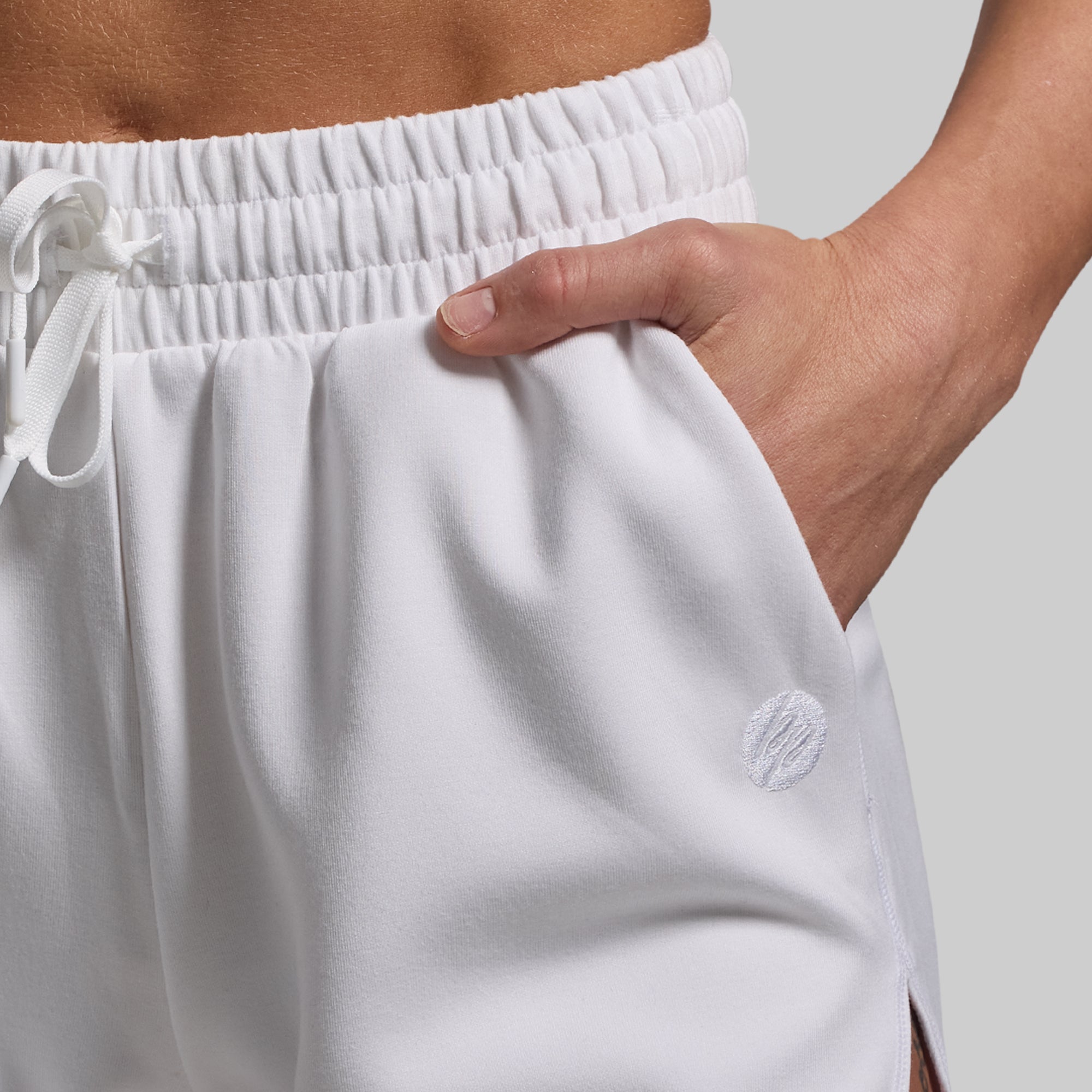 Lounge Lux Shorts for Women - Soft Comfortable White Lounge Shorts | Perfect for Yoga, Sleepwear & Relaxing at Home