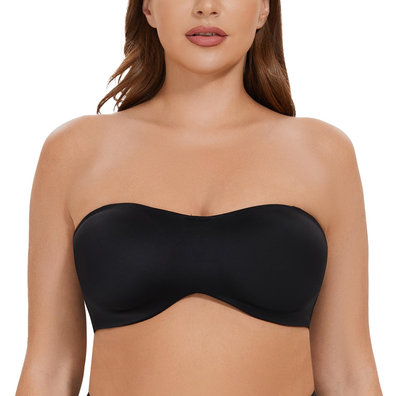 Best Minimizer Strapless Bras for Large Breasts - Women's Underwire Bandeau Bra for Comfort & Support | Perfect for Weddings, Evening Wear & Special Occasions