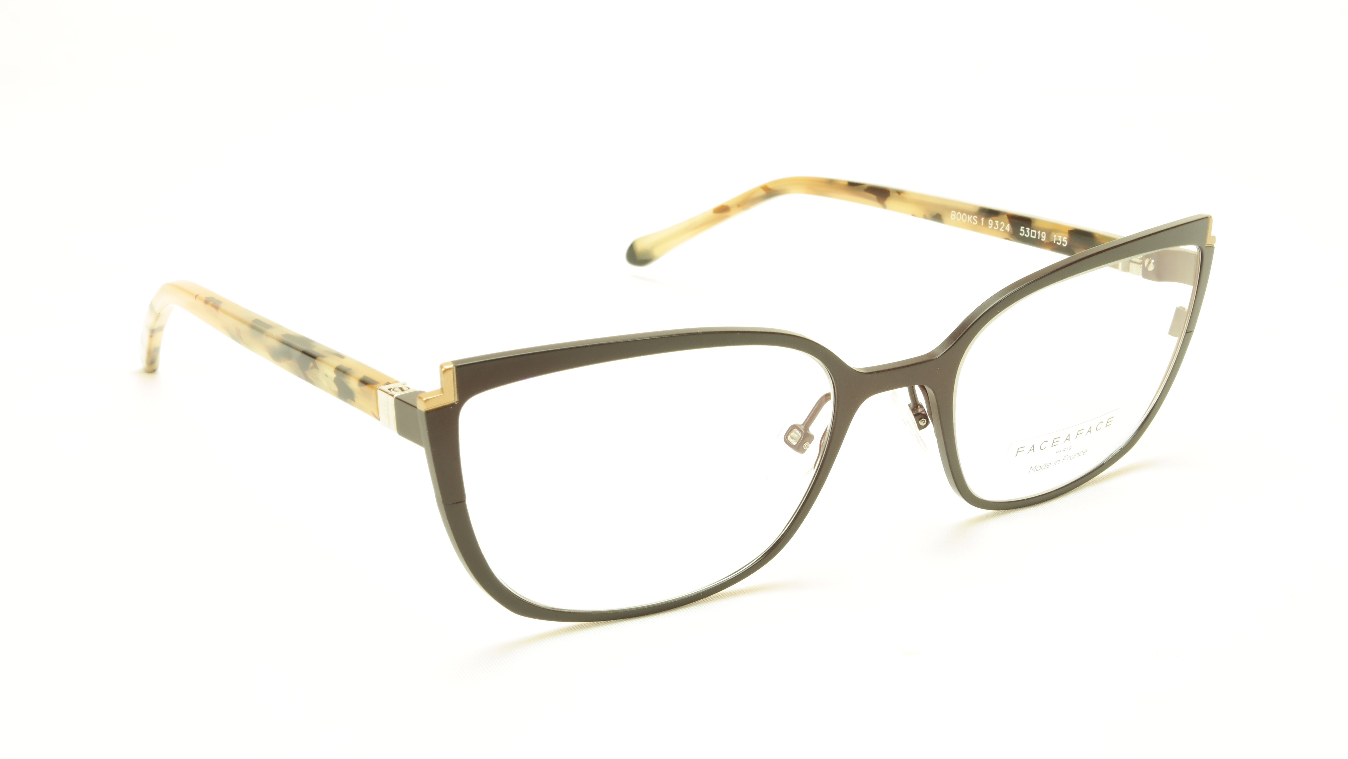 Authentic Face A Face Books 1 Col. 9324 Eyeglasses - Handmade in France - 53-19-135 Frame Size - Stylish Reading Glasses for Work & Everyday Use