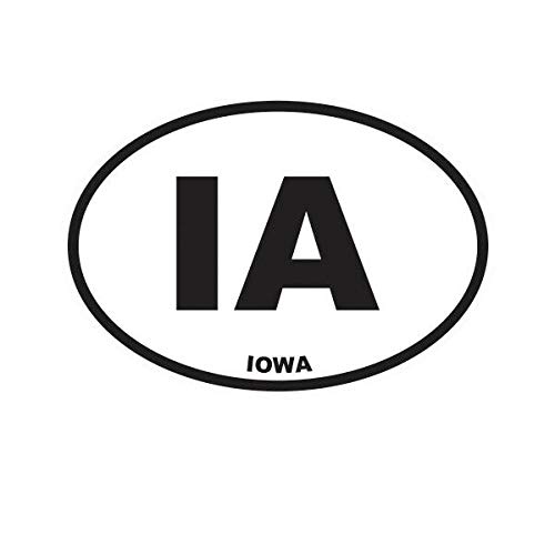 EW Designs Iowa State Oval Vinyl Sticker Decal - 5