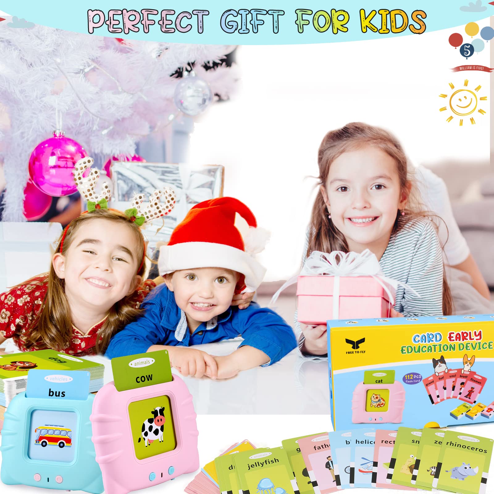 Educational Flash Cards for Toddlers 2-6 Years Old - 224 Sight Words Speech Therapy Toys, Autism Learning Games, Preschool Educational Gifts for Boys & Girls | Perfect for Birthday, Classroom & Homeschooling Activities