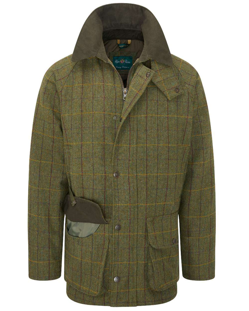 Alan Paine Rutland Waterproof Tweed Shooting Coat – Water-Resistant Hunting Jacket for Men – Outdoor Shooting & Countryside Wear