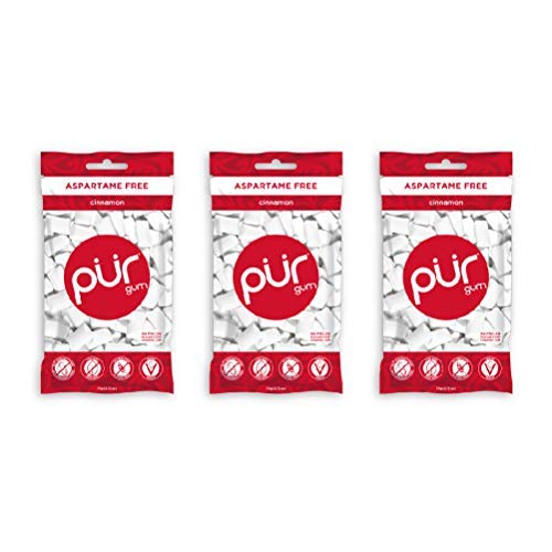 **Sugar-Free Xylitol Chewing Gum - Aspartame Free, Gluten Free, Vegan & Keto Friendly - Natural Cinnamon Flavor - 55 Pieces (Pack of 3) - Perfect for Fresh Breath, Travel & Office Use**