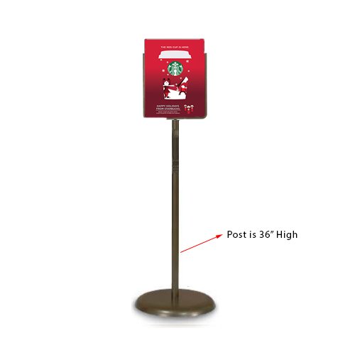 8.5 x 11 Literature Poster Sign Stand Pedestal Holder - Bronze Display Stand for Brochures, Flyers & Menus | Perfect for Restaurants, Retail Stores & Events