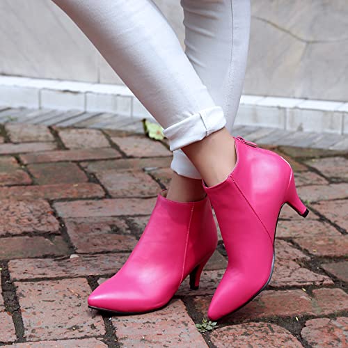 SO SIMPOK Women's Sexy Pointed Toe Ankle Boots - Kitten Heel Stiletto Dress Booties for Fall, Work & Party | Comfortable Office Shoes, Night Out & Special Occasion Footwear