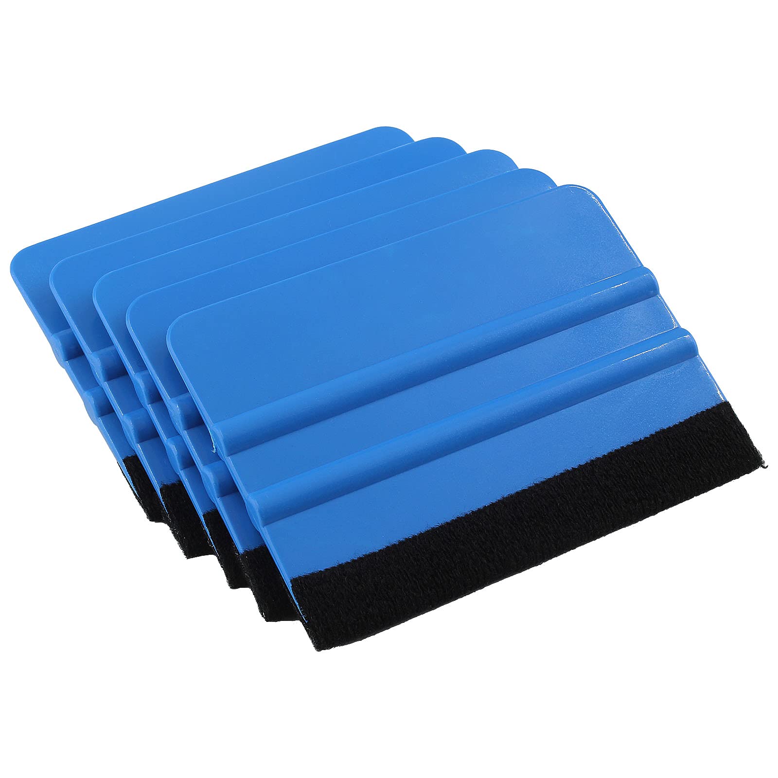 Zorfeter 5-Pack 4-Inch Felt Edge Squeegee - Professional Vinyl Scraper & Decal Applicator Tool for Window Tint, Wallpaper & Sticker Installation - Black Felt Edge - Perfect for Auto Detailing, Home Improvement & Craft Projects