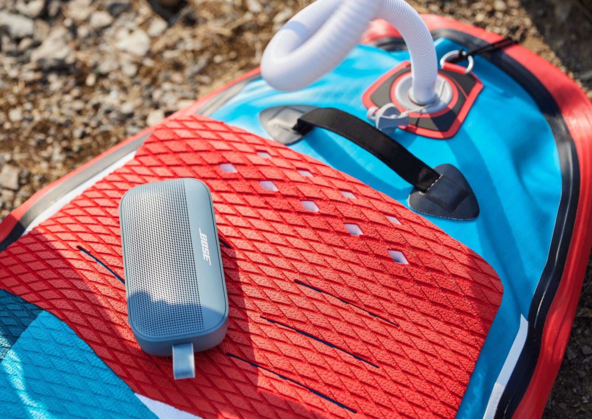 Bose SoundLink Flex Portable Bluetooth Speaker - Waterproof, Dustproof, Wireless Outdoor Speaker for Beach, Pool, Travel & Camping (Renewed, Stone Blue)