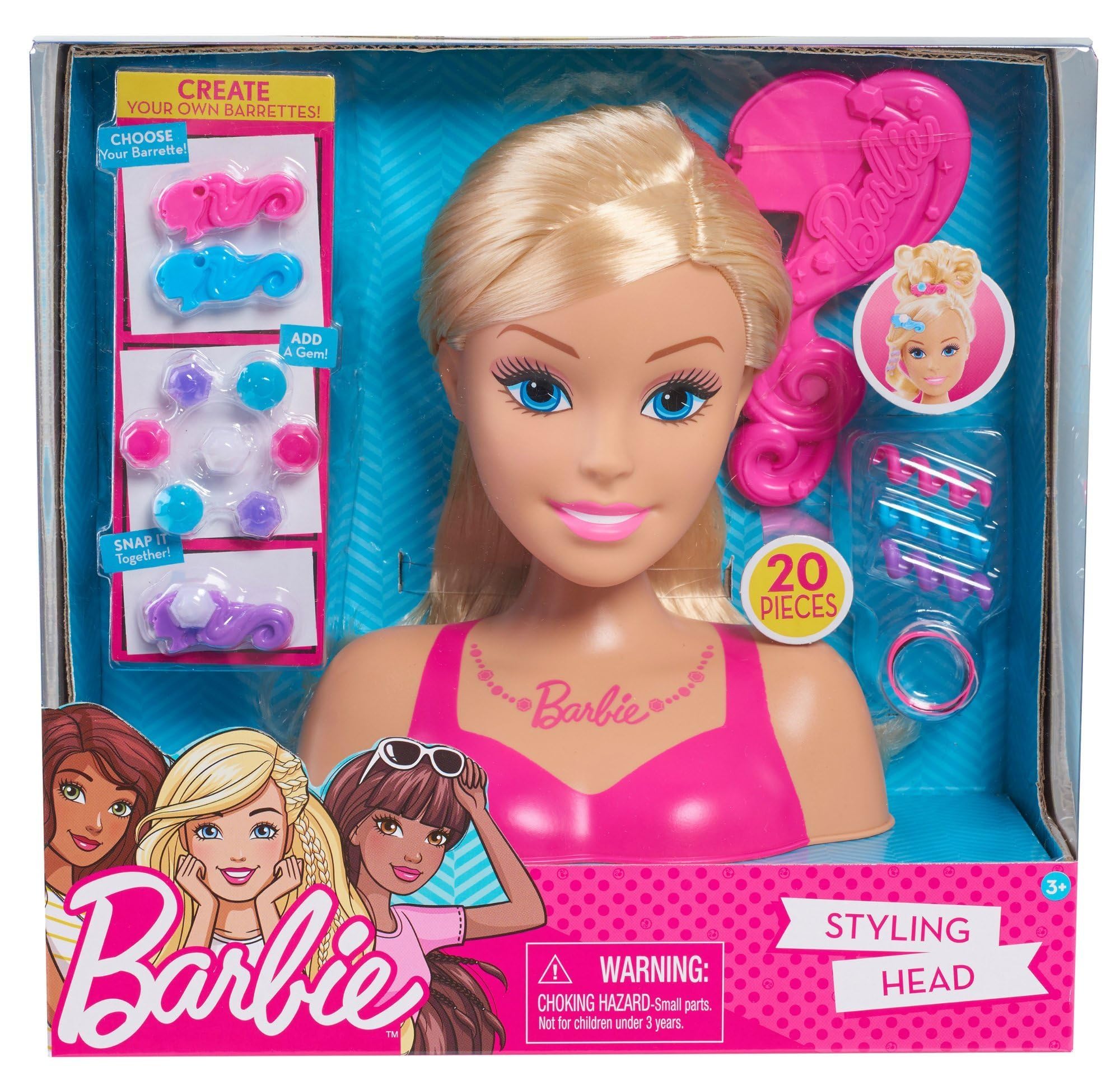 Barbie Small Styling Head - Blonde Hair Doll for Kids | Perfect for Hairstyling Practice & Pretend Play | Great Gift for Birthday & Christmas