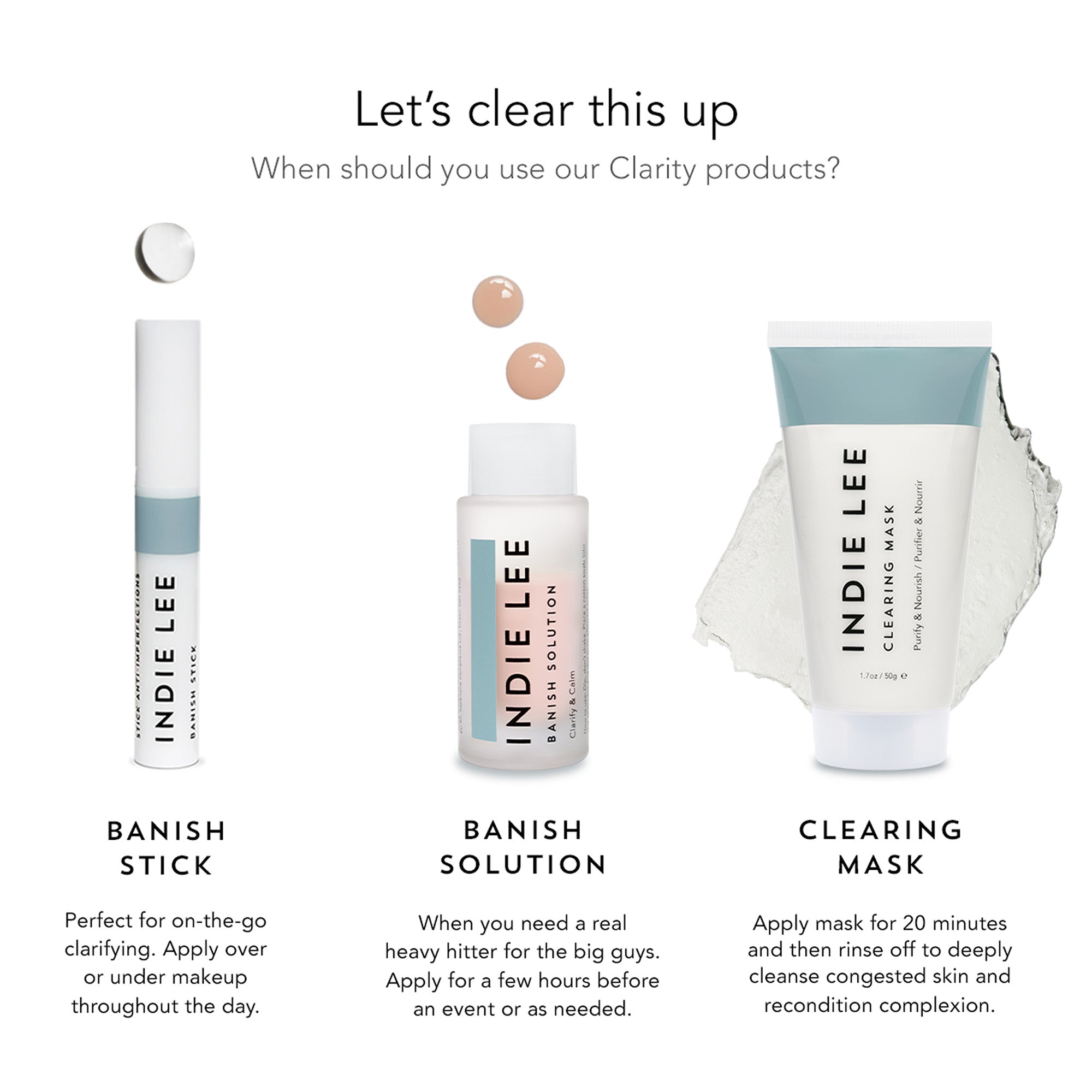 Indie Lee Clearing Mask - Purifying Facial Mask for Acne & Blemish Control - Deep Cleansing & Detoxifying for Clear Skin | Perfect for Oily & Combination Skin Types
