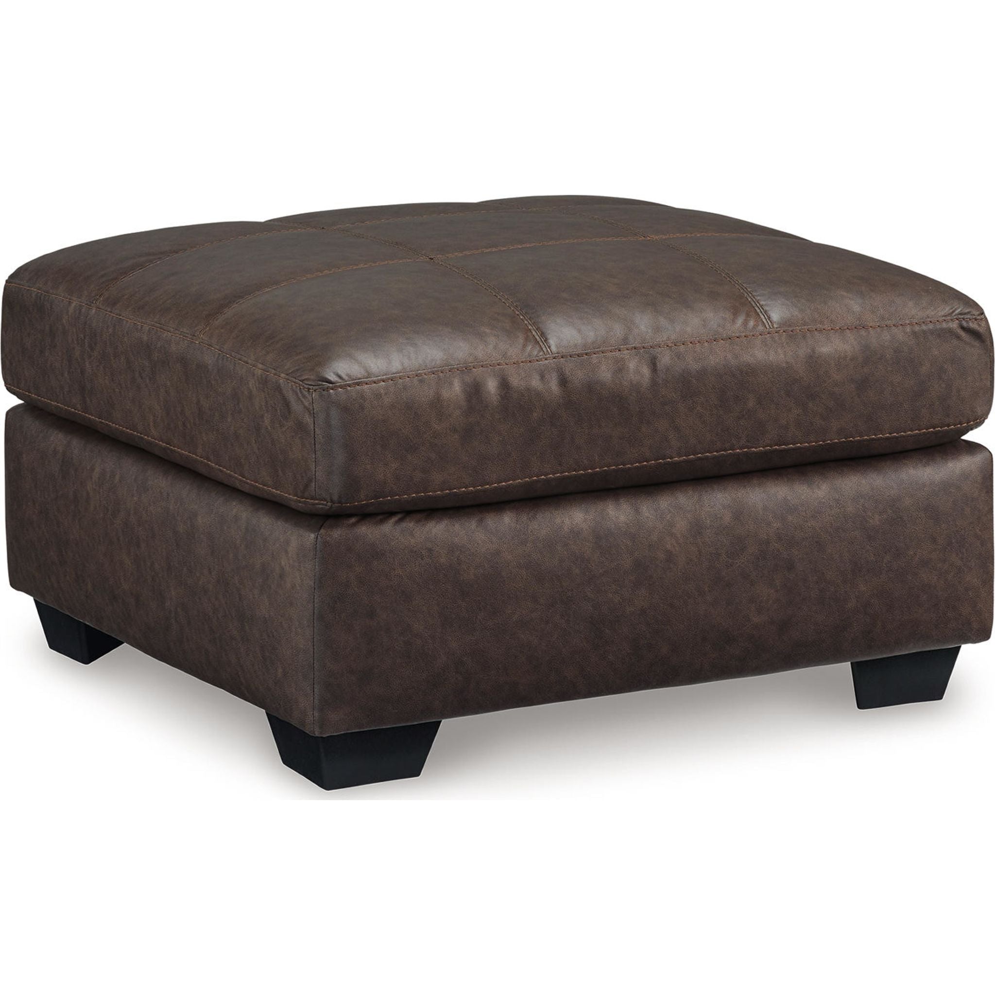 Barlin Mills Oversized Accent Ottoman - Large Round Footstool Pouf with Storage, Soft Tufted Upholstery for Living Room, Bedroom & Home Decor