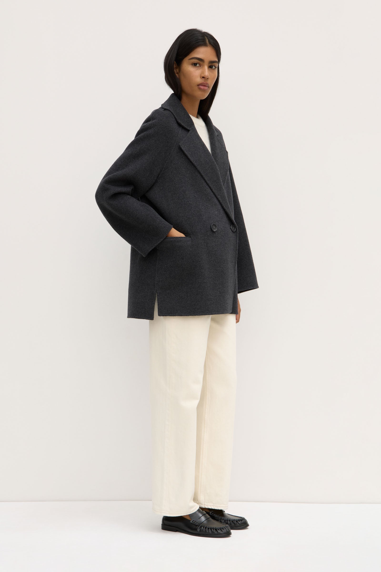 Katya Double Breasted Wool Coat for Women - Warm Winter Overcoat with Belt - Perfect for Office, Dating & Formal Occasions