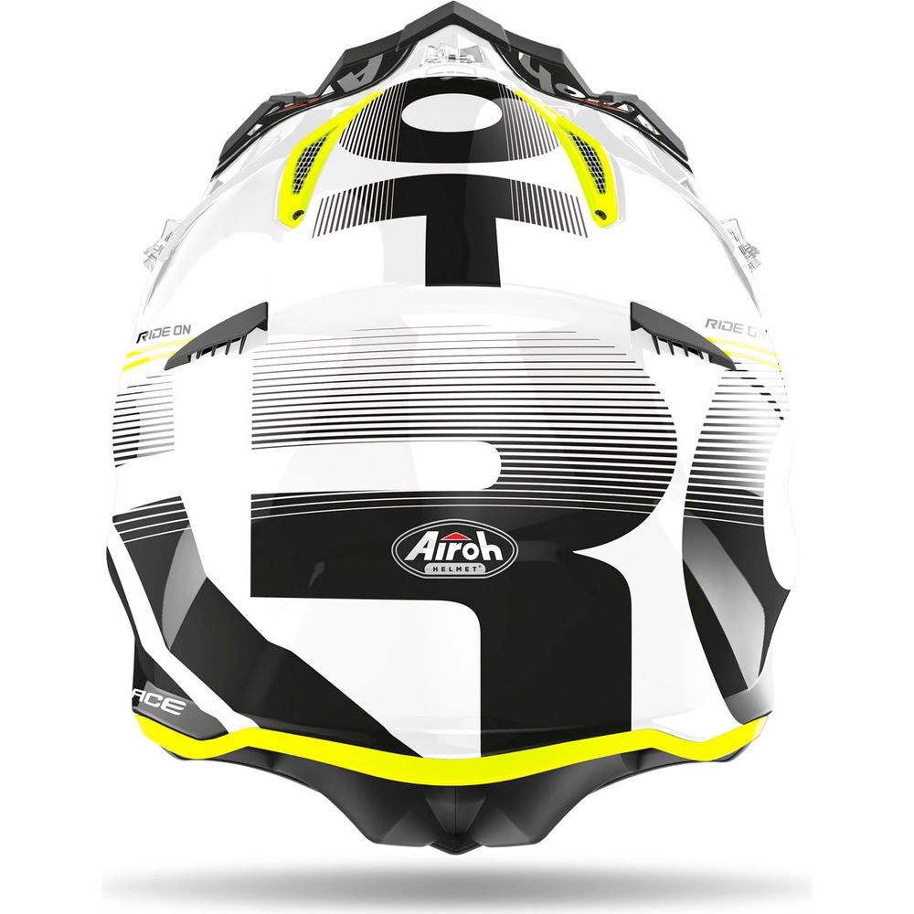 Airoh Aviator Ace Nemesi Gloss White Motorcycle Helmet - DOT & ECE Certified for Street & Racing - Lightweight & Ventilated for Comfortable Riding