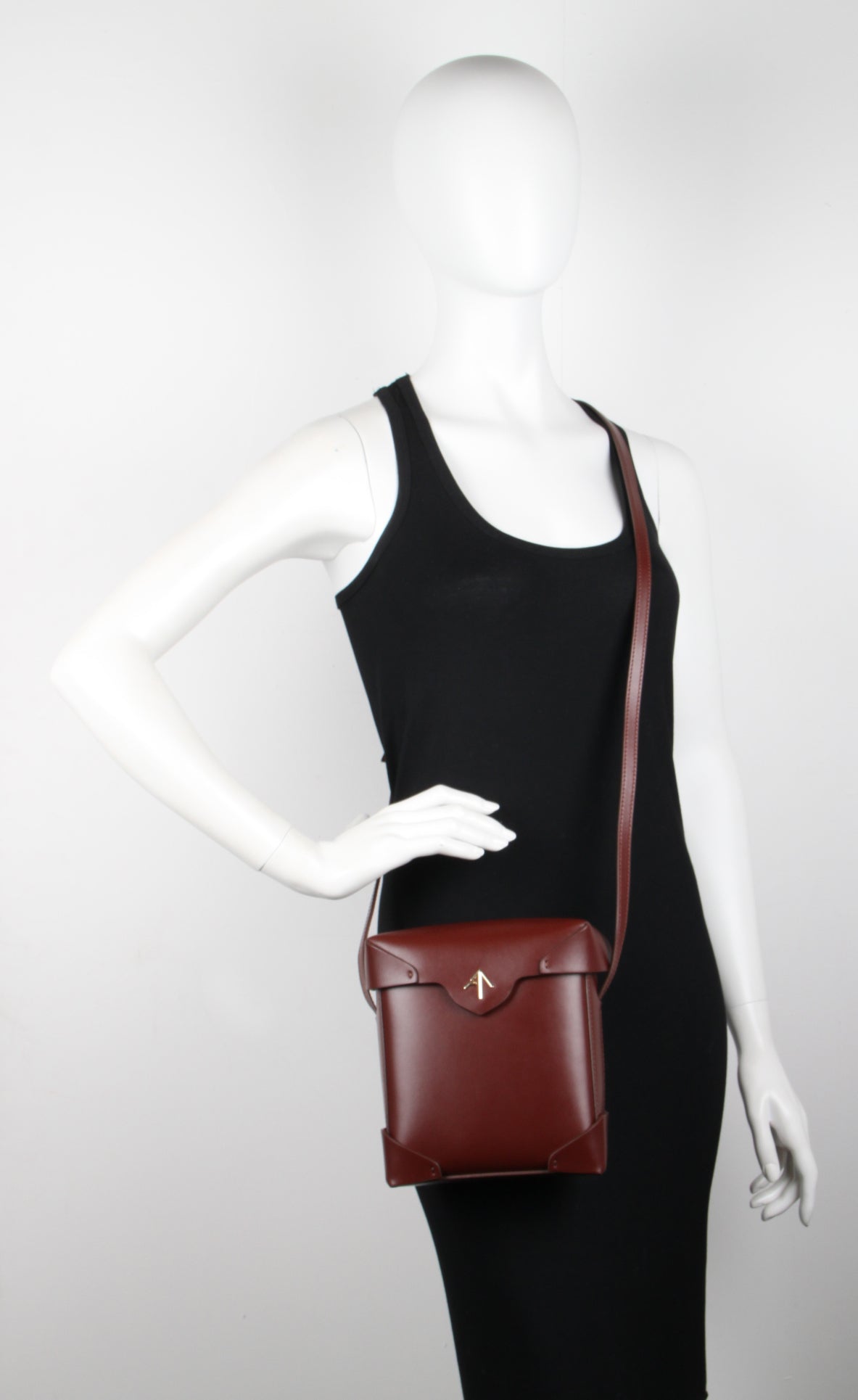 Premium Mini Leather Handbag - Red Brown Crossbody Purse for Women | Fashionable & Compact Everyday Bag for Work, Travel & Date Night