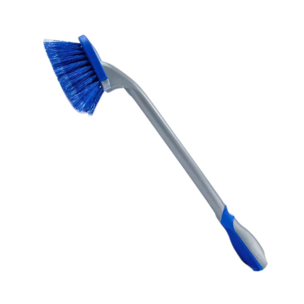 Premium Car Wash Brush with Short & Long Handle - Durable Wheel & Tire Cleaning Kit for Auto Detailing, Car Wash Shops & Home Use (Blue) - Perfect for Cleaning Hubcaps, Rims & Hard-to-Reach Areas