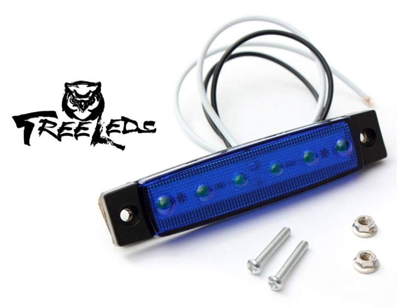 12V Marine LED Strip Lights for Boats - Blue Lens Waterproof Deck Lighting (Pack of 2) - Perfect for Cabin, Cockpit & Night Navigation
