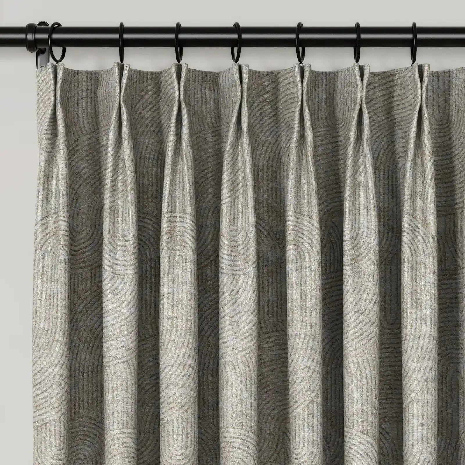 Lydia Rib Jacquard Curtains - Elegant Pleated Window Drapes for Living Room & Bedroom - Blackout Thermal Insulated Sheer Panels for Home Decor