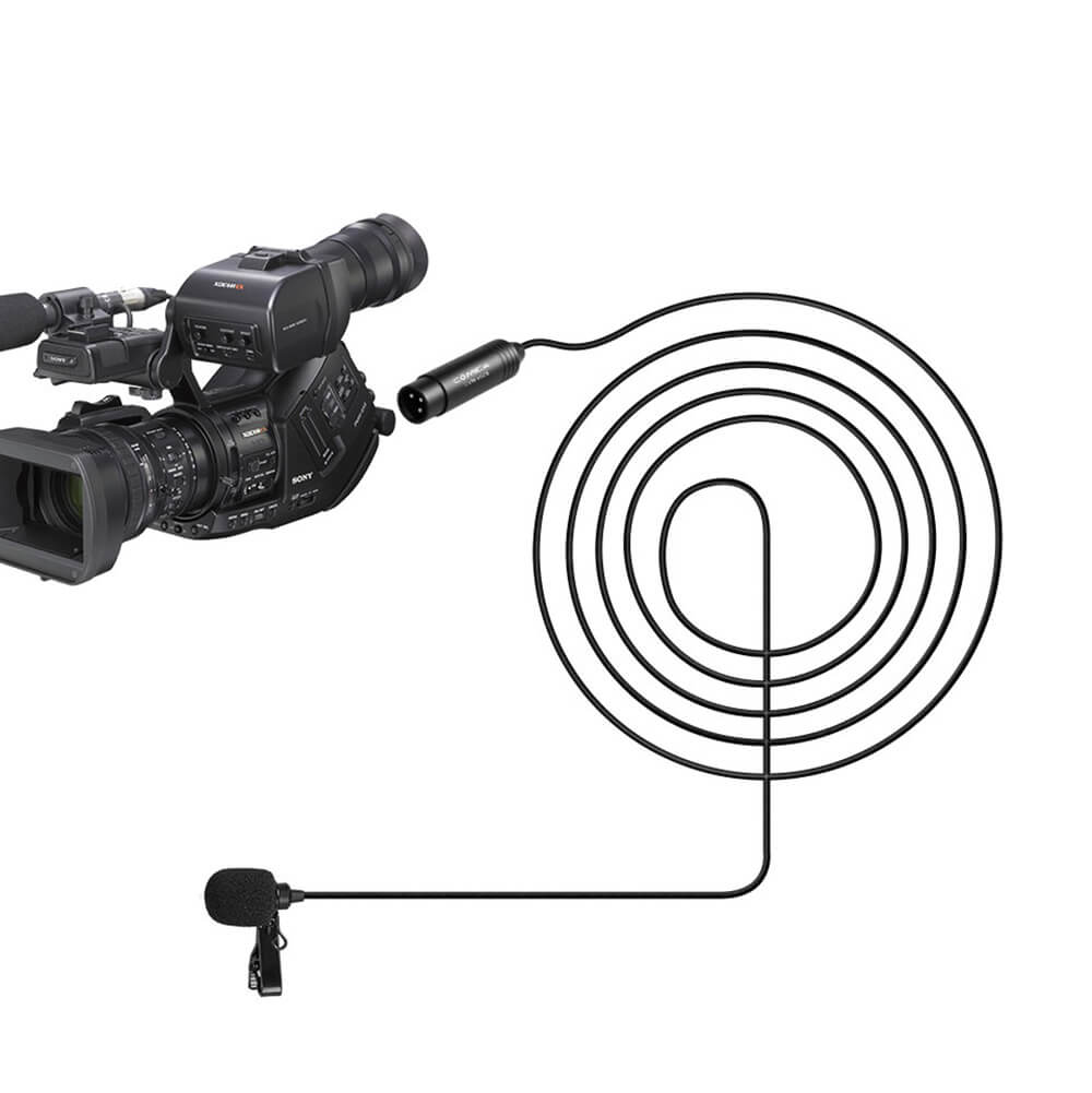 B4.5m CVM V020 Clip-On Lavalier Lapel Mini Microphone - Wired Omnidirectional Mic for YouTube, Podcasting, Interviews & Public Speaking (Clearance Sale)