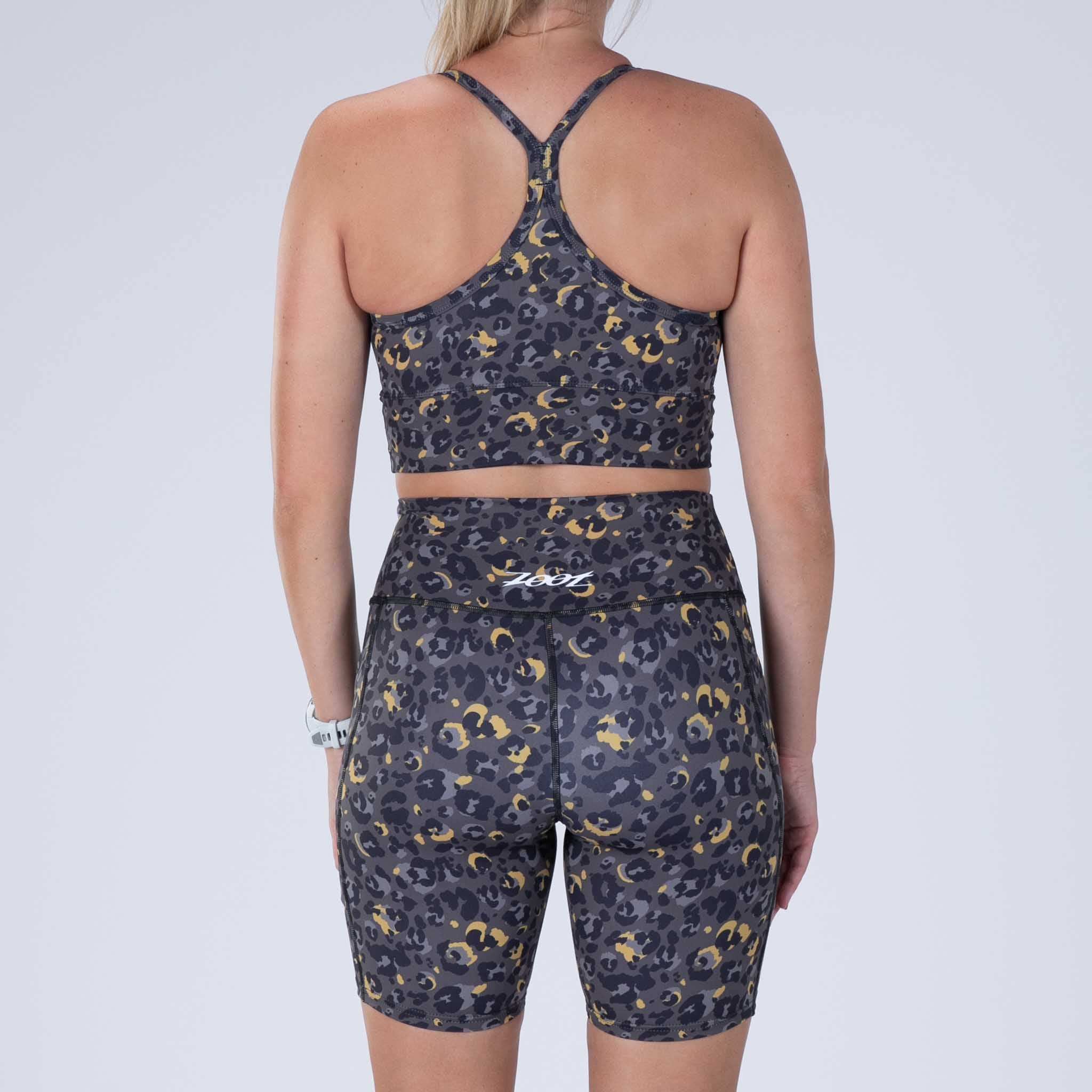 Women's Running Shorts - Cheetah Print High-Waisted Athletic Shorts for Workouts, Yoga & Gym | Breathable & Comfortable Fitness Apparel
