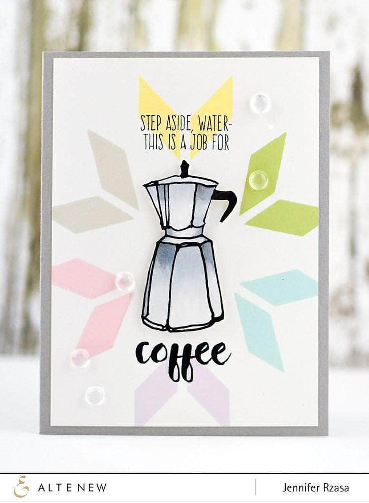 Coffee Talk Stamp Set - Vintage Style Rubber Stamps for Scrapbooking, Card Making & DIY Crafts - Perfect for Journals, Planners & Handmade Greeting Cards