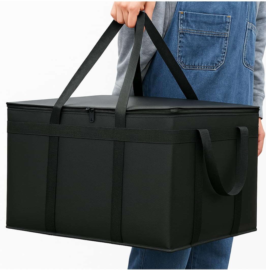Musbus Extra Large 2 Pack Insulated Food Delivery Bags - Keep Meals Warm or Cold, Perfect for DoorDash, Catering, Grocery Shopping, and Outdoor Picnics