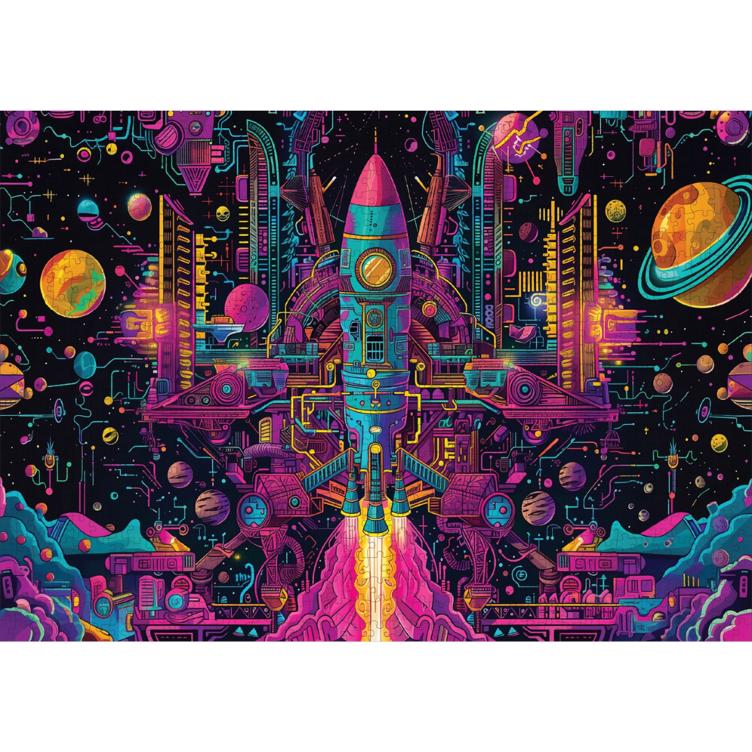 Galactic Gear 1000 Piece Jigsaw Puzzle for Adults - Space Themed Challenging Puzzle for Family Game Night & Home Decor