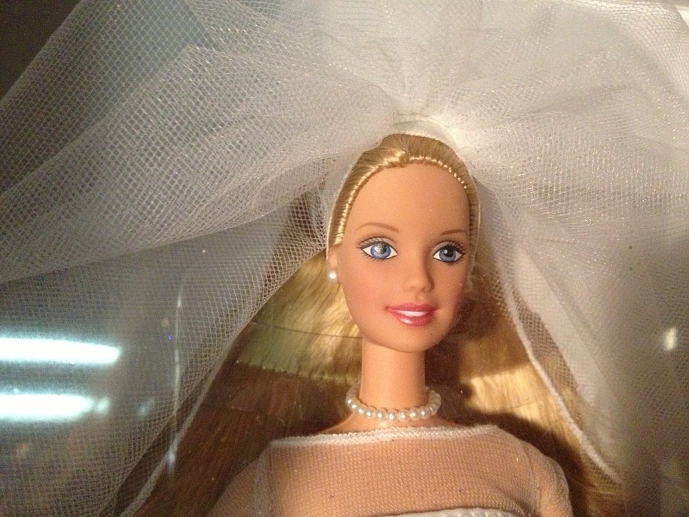 Vintage 1999 Mattel Barbie Blushing Bride Doll - Wedding Collection