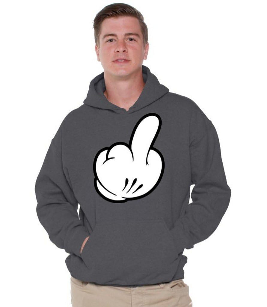 Awkwardstyles Poke Cartoon Finger Hoodie - Funny Vulgar Hooded Sweatshirt with Bookmark Gift | Perfect for Anime Fans, Cosplay & Casual Streetwear