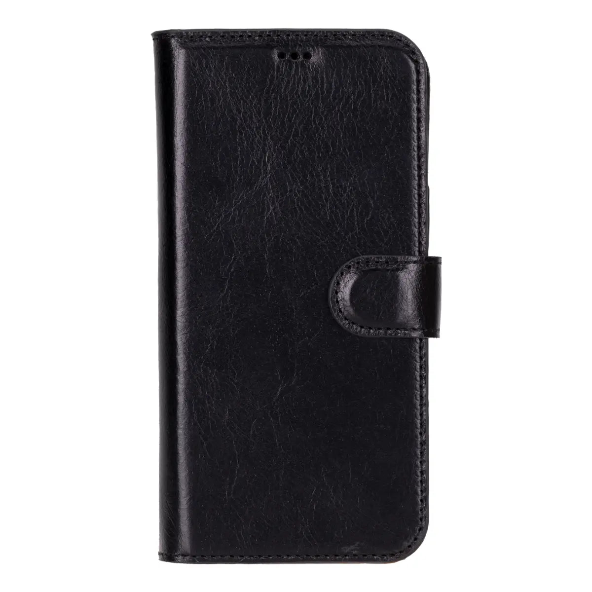 Premium Black Leather Wallet Case for iPhone 16 Pro Max - RFID Protection & Card Slots | Slim Protective Cover for Everyday Use, Travel & Business